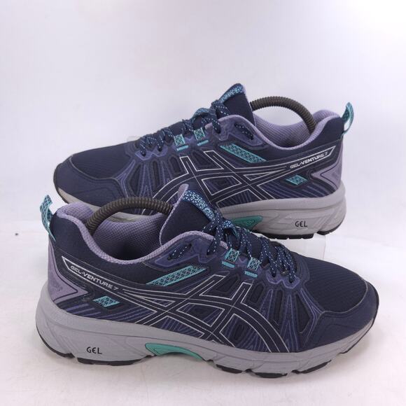 Asics Gel Venture 7 Athletic Running Shoe Womens Size 9.5 1012A476 Blue Gray - Picture 6 of 10